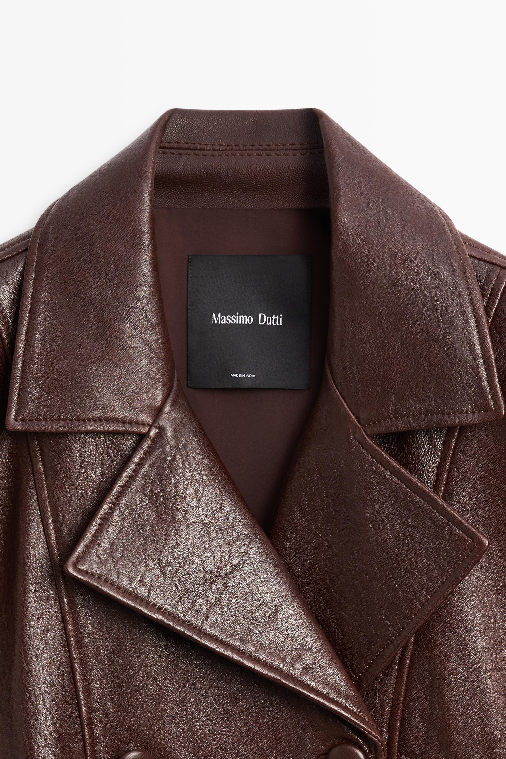 Nappa leather bomber jacket
